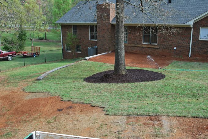 new sod installation in progress