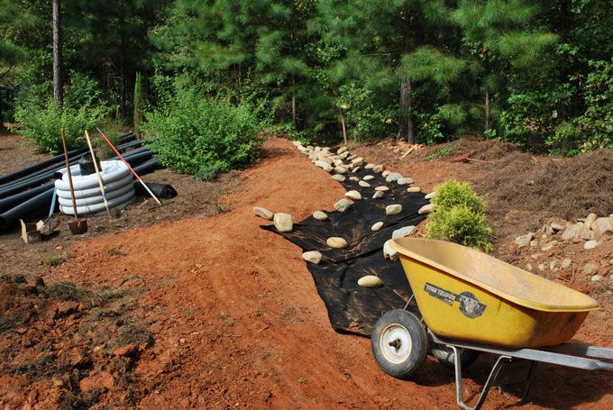 dry creek bed installation