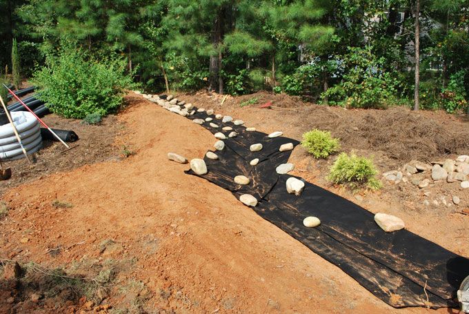 dry creek bed installation