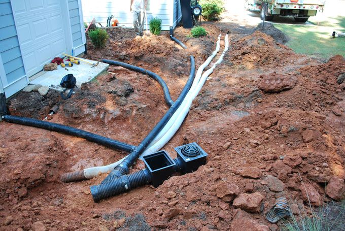 drainage system installation