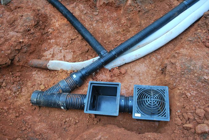 drainage system installation