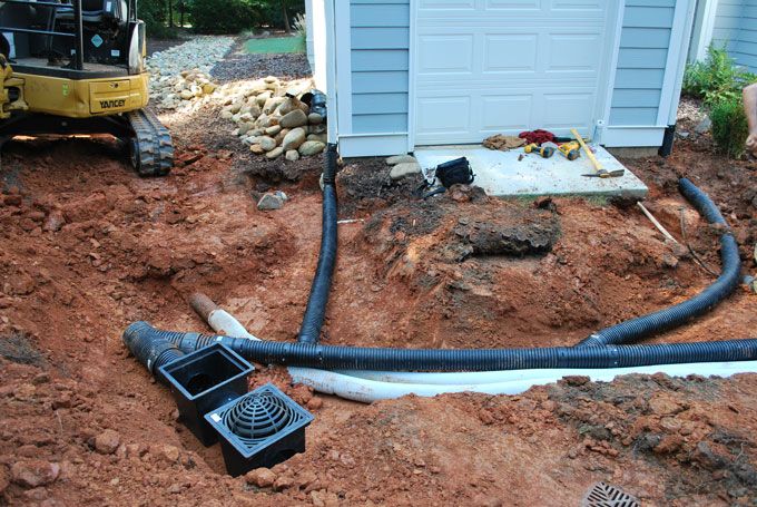 drainage system installation