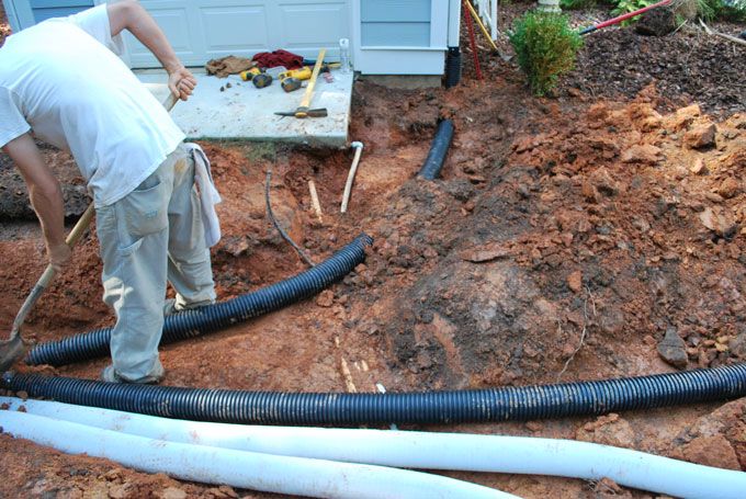 drainage system installation