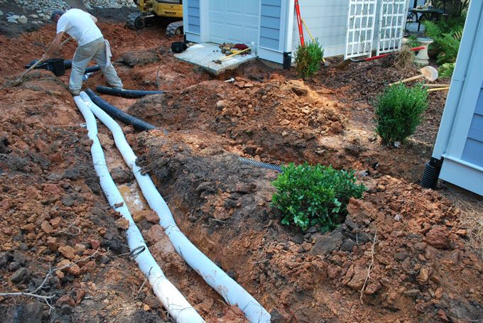 drainage system installation