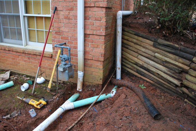 drainage system installation