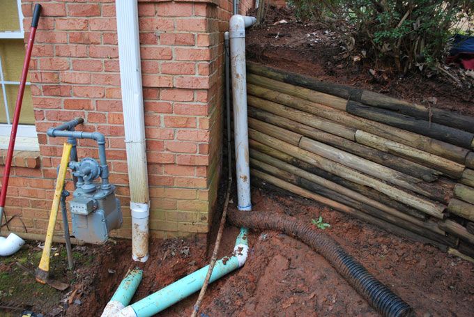 drainage system installation