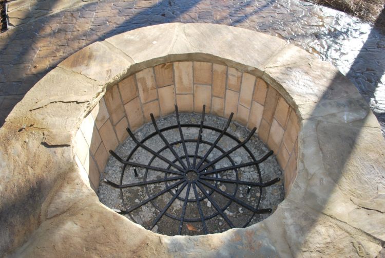 inside of a fire pit