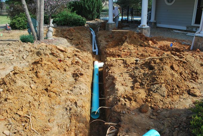 drainage system installation