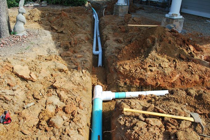 drainage system installation