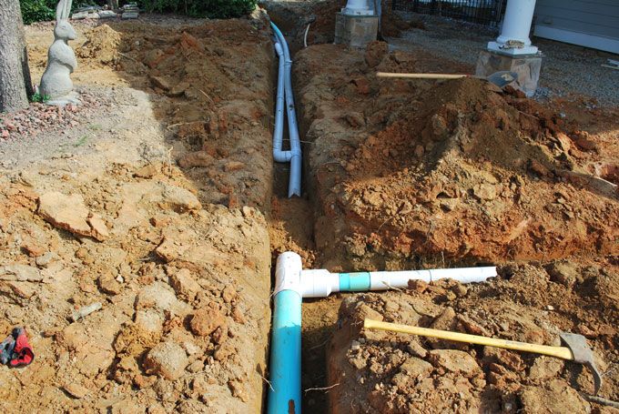 drainage system installation