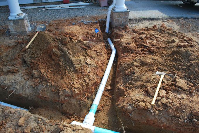 drainage system installation