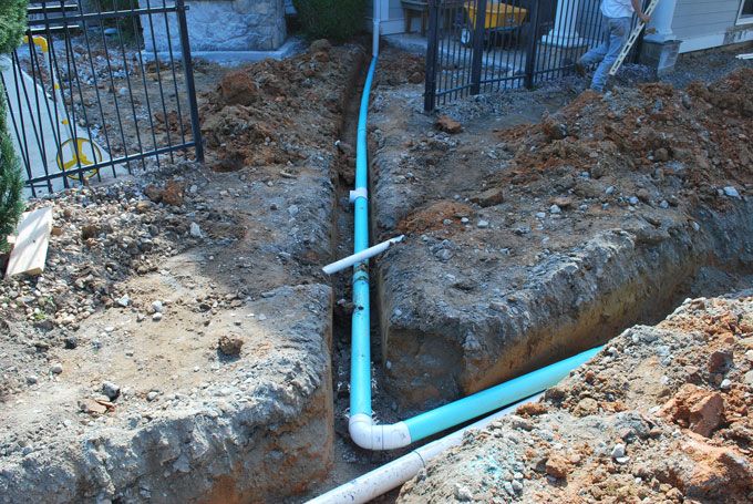 drainage system installation