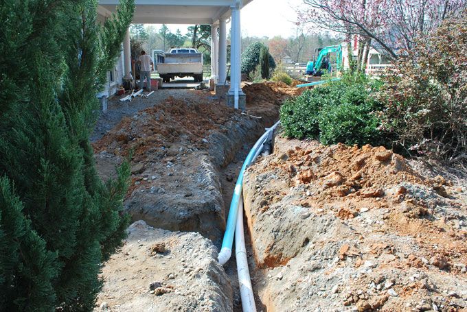 drainage system installation