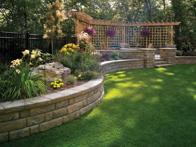 stone wall in the garden