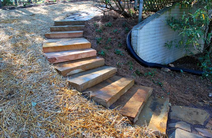 garden slab stone steps