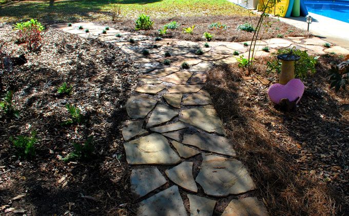 flagstone walkway