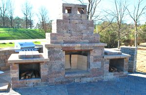 belgard block fireplace